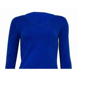 Cardigan da Donna Karen Scott XS con Scollo a V, Blu Navy in Ciniglia con Decorazione Applicata, Traspirante e alla Moda per l'Inverno - Product Image 2