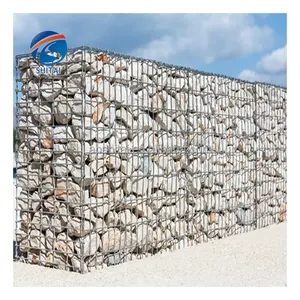 Cesta de gavión de protección de roca galvanizada de metal a buen precio caja de gavión soldada antioxidante gavión relleno de piedra a la venta