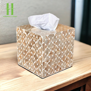 Boîte à mouchoirs en nacre écologique de luxe de la meilleure qualité Solution de stockage élégante pour les salons de papier de soie - Product Image 4