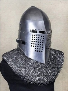 16GA Stahl HMB Mittelalter licher Bascinet Rao Griffon Helm W genieteter Kettenhemd Bascinet hand gefertigter Geschenk helm - Product Image 2