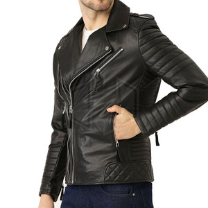 Veste d'hiver en cuir de vache et toile véritable pour homme, style streetwear, coupe-vent, écologique, respirante, logo frontal, vente chaude - Product Image 3