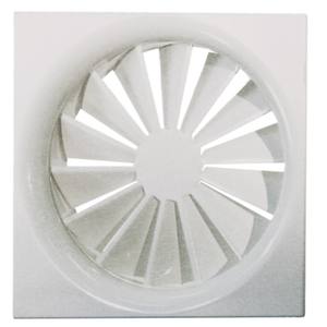 3JW 160071 VIM DJHC F 125 Square Swirl Diffuser Steel RAL 9010 Ventilation <b>Fan</b> <b>Parts</b> - Product Image 1