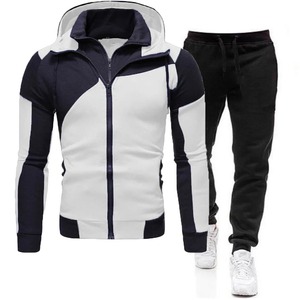 Chándal de Otoño Invierno para hombre, Sudadera con capucha y pantalones con cremallera, ropa deportiva informal de 2 piezas, Jogger, traje para correr, sudadera deportiva - Product Image 1