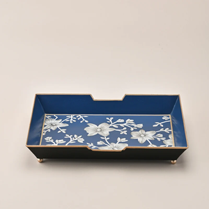 Plateau en bois élégant peint à la main pour la décoration de la maison, avec un style d'art traditionnel, étiquetage privé - Product Image 1