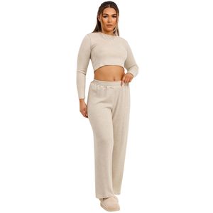 Pijama supersuave y cómodo con botones elegantes, Conjunto de pijama de punto de bambú, ropa de dormir de manga larga, cintura elástica delantera transpirable - Product Image 6