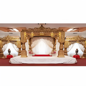Golden Queen Palace mariage Floral Mandap tendance indien Raj Mahal Mandapam USA vente en gros auvent Style pavillon DST EXPORTS - Product Image 5