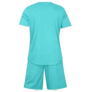 Ensemble de vêtements de sport pour hommes, chemise et short en coton, course à pied, ensemble de short personnalisé pour hommes, logo personnalisé, sweat-shirt d'été 100% coton avec capuche - Product Image 2