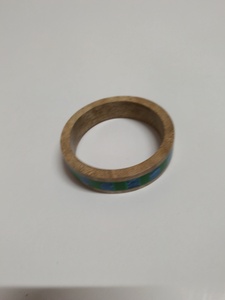 Bracelets en résine avec motifs floraux Bracelets en bois avec Wari Art Bracelets artisanaux indiens - Product Image 2