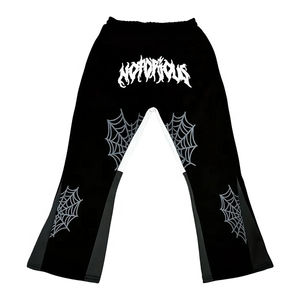 Fabricant de vêtements, pantalon de jogging évasé pour femme, imprimé personnalisé, Y2K, vente en gros, molleton de coton, streetwear, pantalon de jogging ample - Product Image 3