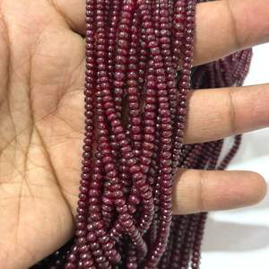 Cuentas Redondas Lisas de Rubí Rojo Premium de 3 mm a 6 mm para la Elaboración de Joyería Fina - Product Image 1