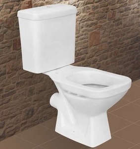 Vente en gros de cuvette de toilette en céramique de 2 pièces au design moderne, commode carrée africaine P Trap Washdown pour la salle de bain - Product Image 5