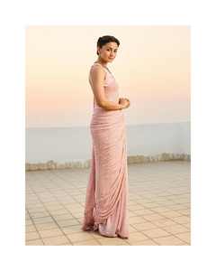 Beautiful Georgette Sequin Embroidered Partywear <b>Saree</b> <b>for</b> Wedding and Party <b>for</b> <b>Women</b> at Affordable Price - Product Image 2