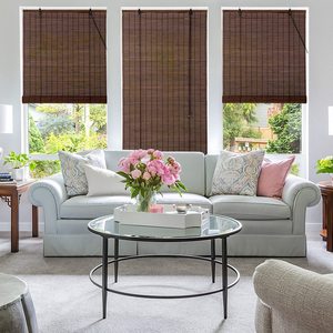 Wholesale Most Popular Rainproof Cordless Bamboo Roman Rolling/Roller Shades Match <strong>Stick</strong> Window <strong>Blinds</strong> - Product Image 4
