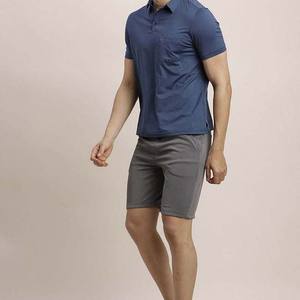 Short de survêtement en molleton de coton 100% de style de rue pour hommes, pantalon de jogging à motif solide avec taille élastique, tailles personnalisées - Product Image 5
