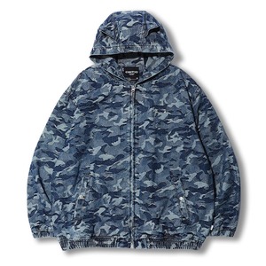 Custom Streetwear Boxy Oversized Camuflaje Cremallera Chaqueta Hombres Zip up Camo Hoodie - Product Image 3