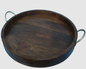 Bandeja para servir postres y chocolate de madera y Metal de estilo árabe, tazón 100% seguro para alimentos, ocasiones de nuevo diseño para Diwali, precio al por mayor - Product Image 4
