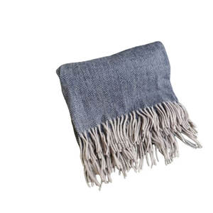 Mantas de espiga de Diamante Azul Marino Mantas de lana suave de alta calidad con tamaño de tiro de uso - Product Image 4