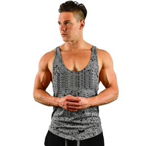 Ropa deportiva personalizada de alta calidad, ropa de entrenamiento para hombres, Fitness 100% algodón de talla grande, camisetas sin mangas para hombres, chalecos de gimnasio para hombres de baloncesto - Product Image 4