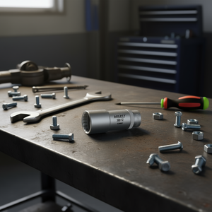 Hazet 3/8'' Long Metric Square <b>12</b>-<b>Point</b> <b>Socket</b> with Traction Profile - Product Image 3