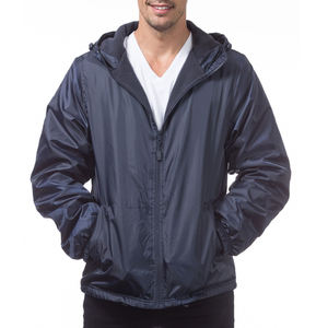 Chaqueta Cortavientos Ligera para Hombre, 100% Nailon, con Capucha, Diseño Invernal, Resistente al Viento - Product Image 1