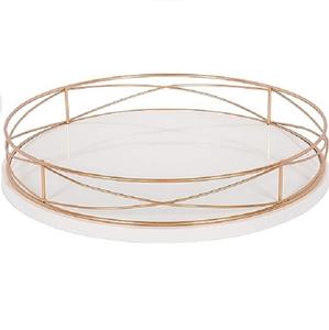 Offre Spéciale produit en métal avec verre nourriture et jus plateau de service articles de cuisine produit et stockage de maquillage plateau décoratif pour la maison - Product Image 4