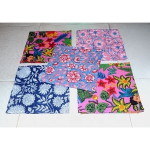 Haute qualité main bloc impression conception lin serviette à la main coton Table accessoire pour les femmes nouveauté lavable pour les mariages - Product Image 2