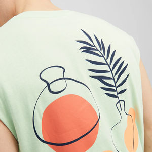 Venta al por mayor de algodón de LICRA de punto sin mangas de los hombres Fitness Tank Top en blanco sólido gimnasio entrenamiento secado rápido transpirable impresión digital - Product Image 6