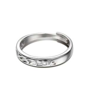 Vintage Sterling Silver Men's Band with Endless Love Vine Flower Design Adjustable Anniversary <b>Ring</b> - Product Image 3