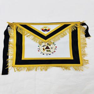 Ensemble de Régalia Maçonnique Lodge Uniforme, Tablier et Col Brodés à la Main, Personnalisé, Cérémonie Maçonnique, Mode, Cuir/Velours Véritable - Product Image 1