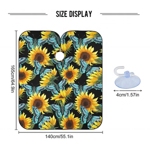 Capas de peluquero de poliéster de nailon de alta calidad, Color negro, peluquería profesional, capa de corte de pelo para el hogar, capas de peluquero personalizadas - Product Image 5