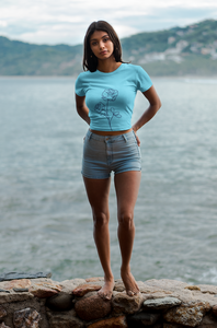 Women's Breathable Bamboo Fabric <b>Crop</b> <b>Top</b> Short Jersey T-Shirt Hoodie Comfortable Tank <b>Tops</b> - Product Image 2