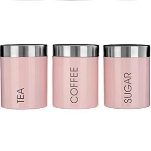 Royal Vintage Metal With Smooth Finished <b>Set</b> of 3 Pcs Jar With Cover Food Storage Container <b>Coffee</b> <b>Tea</b> <b>Sugar</b> Canister With Lid - Product Image 3