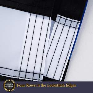 Drapeaux Thin Blue Line 3x5 en polyester imperméable pour extérieur, étoiles brodées, robustes, bannière à rayures « Back the Blue Lives Matter » - Product Image 5