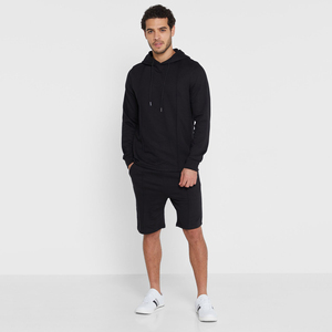 Oversize <b>Hoodie</b> Jogger Set 2 Piece Tracksuit <b>Short</b> Set Unisex Jogging Long <b>Sleeve</b> Sweatshirt And <b>Shorts</b> Sets Women <b>Men</b> - Product Image 2