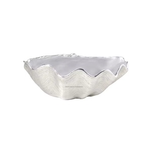 Dates bol de service haute qualité en métal plaqué argent 3 Joint Designer bol pour la maison dessus de table nourriture Fruits bols de service - Product Image 5