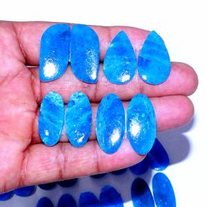 Par de piedras preciosas sueltas de apatita natural, precio al por mayor, último par, pendientes de uso, piedras preciosas sueltas naturales para hacer joyas - Product Image 4