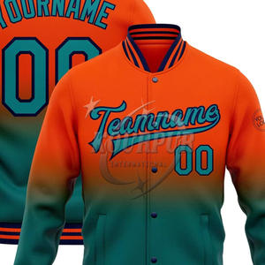 Belle combinaison de couleurs vestes universitaires d'hiver pour hommes broderie mode casual Slim hommes Bomber Baseball Varsity Jacket - Product Image 2