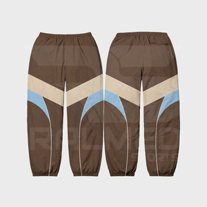 Veste à glissière et pantalon et short ensemble 100% Nylon coupe-vent survêtement goutte épaule étanche survêtement pour hommes OEM - Product Image 3