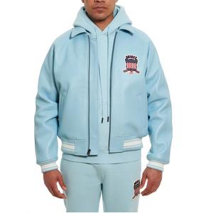 Chaqueta de Cuero Avirex para Hombre, Edición 2026, Cuero Genuino, Cuello Alto, Logotipo Frontal, Chaquetas Avirex de Alta Calidad - Product Image 3