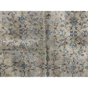 Alfombra Turca Vintage de 4.5x7.9 pies, Alfombra Azul de Lana Marroquí - Product Image 3