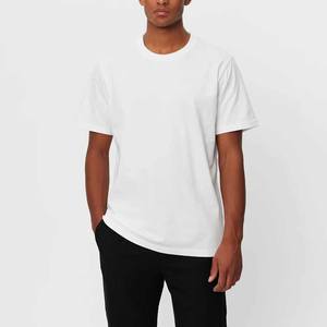 T-shirt blanc uni à coupe décontractée 100% coton biologique T-shirt original blanc T-shirt en jersey surdimensionné T-shirts - Product Image 2