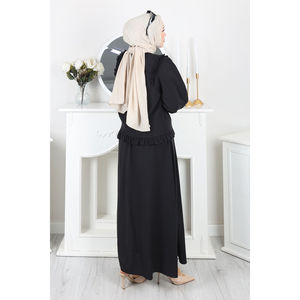 Ensemble 2 pièces noir boutonné avec détail volanté – Tailles XS/S – Haut et jupe - Product Image 5