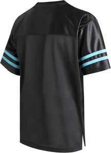 Camiseta de fútbol americano de alta visibilidad con detalles de tira brillante, duradera, transpirable, marca personalizada, mangas cortas a rayas - Product Image 2