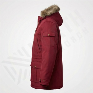 Veste parka en molleton de coton standard de qualité supérieure, coupe-vent, chaude, pour l'hiver, avec capuche réglable, taille plus, pour homme, thermique - Product Image 3