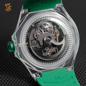 Wholesale Fashion <b>Mens</b> Automatic Mechanical <b>Skeleton</b> <b>Watch</b> Custom logo Brand Luxury Acrylic <b>Skeleton</b> Wristwatch Manufacturer - Product Image 2