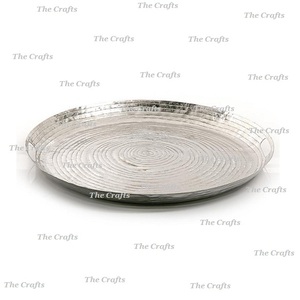 Ensemble De Trois Tailles Différentes Plateau De Service En Aluminium De Couleur Or Plateau Restaurant Vaisselle Alimentaire Snacks Plateaux - Product Image 5
