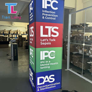 Soporte de exhibición comercial con luz LED portátil prensado personalizable para publicidad de ferias y exposiciones - Product Image 5