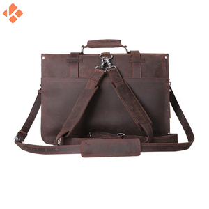 2024 Custom Business Premium Genuine Leather <b>Laptop</b> <b>Bag</b> Anti-Theft 10L/16L Capacity Zipper & Hasp Closure High Quality - Product Image 2