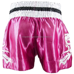 Pantalones Cortos de Muay Thai Personalizados al por Mayor, Calidad Premium, Duraderos, 100% Poliéster, Unisex, 120g, para Entrenamiento de Kickboxing, Bordados - Product Image 2