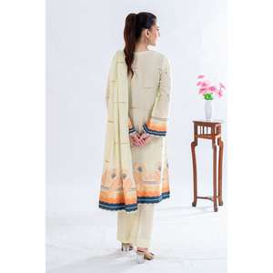 Ensemble de costume jacquard blanc cassé non cousu pour femmes, tenue élégante 3 pièces - Product Image 1